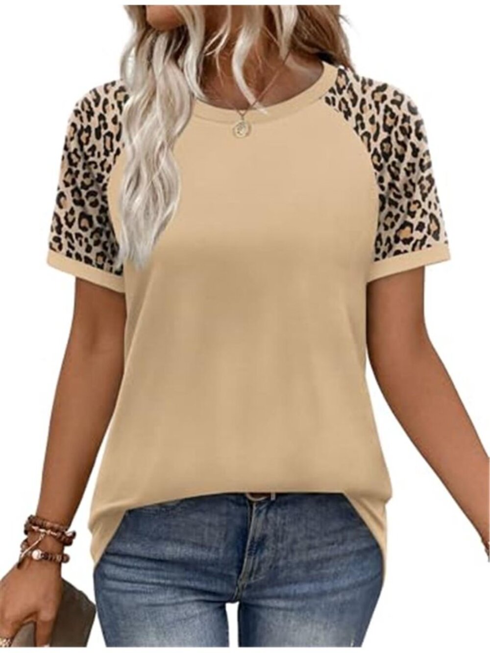 Womens Color Block Raglan Tee Short Sleeve Casual Summer T Shirt Top
